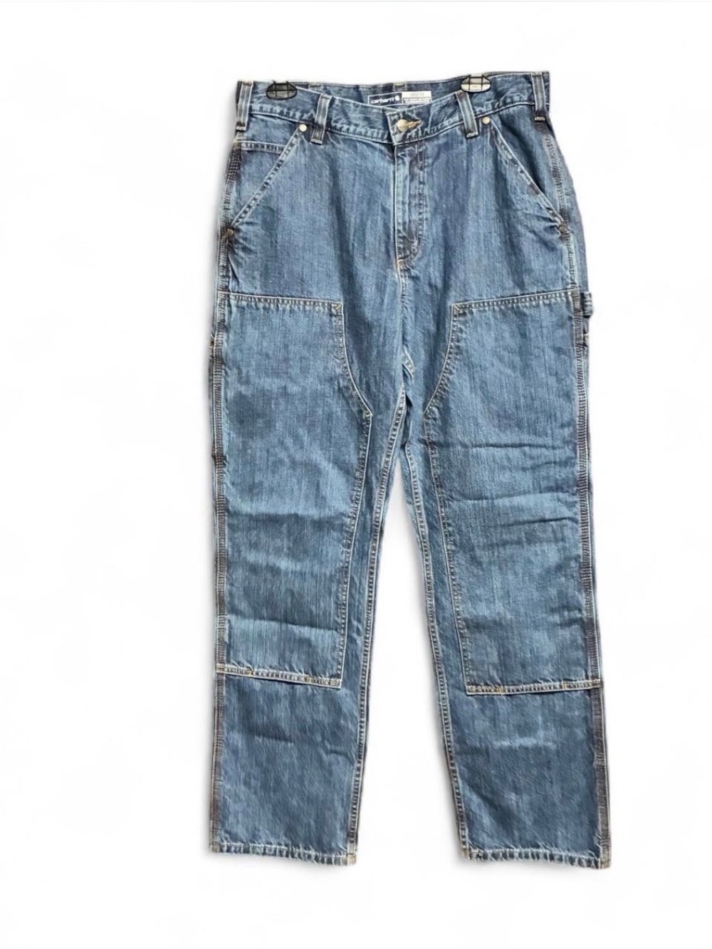 Carhartt Light Blue Denim Straight Carpenter Pants